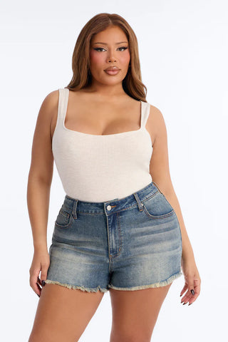 Madison Basic Square Neck Tank Top