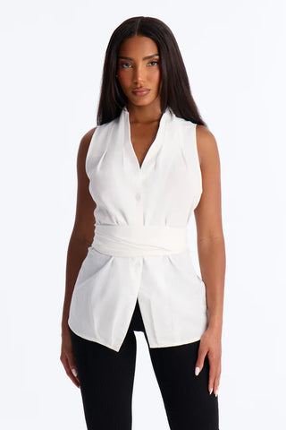 Naya Waist Wrap Blouse Shirt