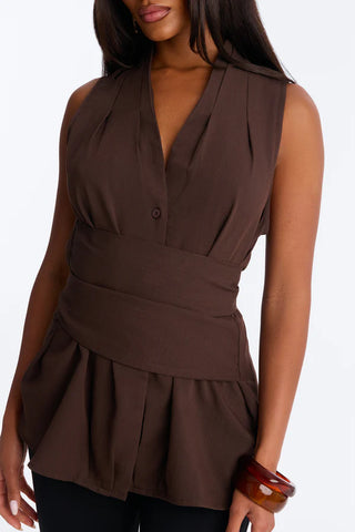 Naya Waist Wrap Blouse Shirt