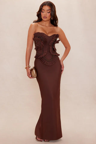 Jade Beaded Bandage Maxi Dress