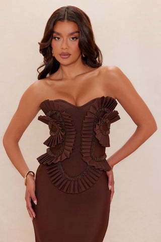 Jade Beaded Bandage Maxi Dress