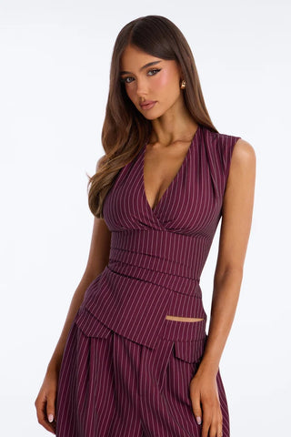 Locked In Pinstripe Pant Set