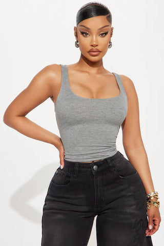 Madison Basic Square Neck Tank Top