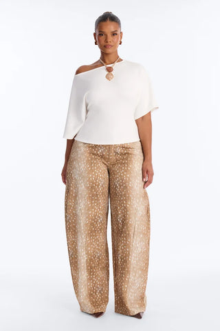 Deerly Beloved Low Rise Barrel Leg Pant