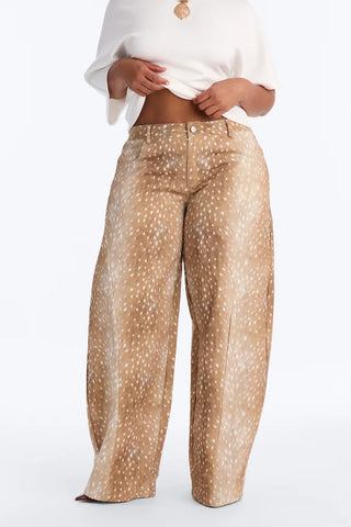 Deerly Beloved Low Rise Barrel Leg Pant