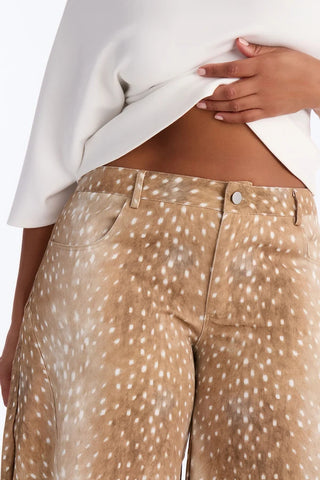 Deerly Beloved Low Rise Barrel Leg Pant