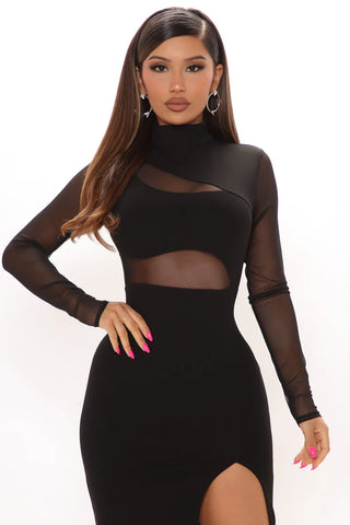 Fallen Angel Mesh Midi Dress
