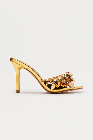 Baby Hearts Stiletto Heels- Gold