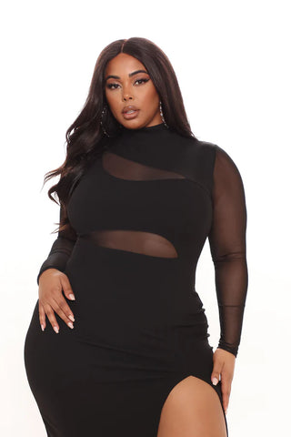 Fallen Angel Mesh Midi Dress