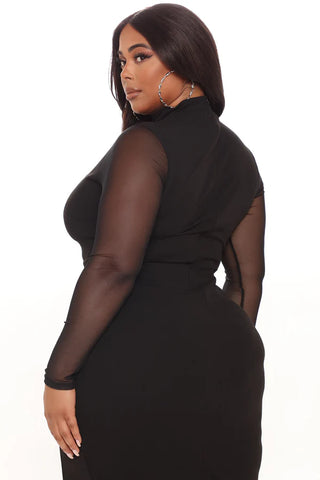 Fallen Angel Mesh Midi Dress
