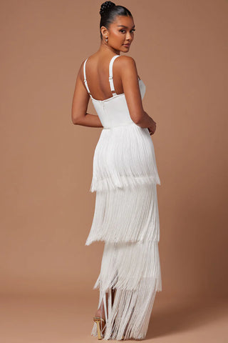 Faye Bandage Fringe Maxi Dress