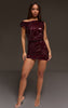 Sequin Asymmetric Bodycon Mini Dress