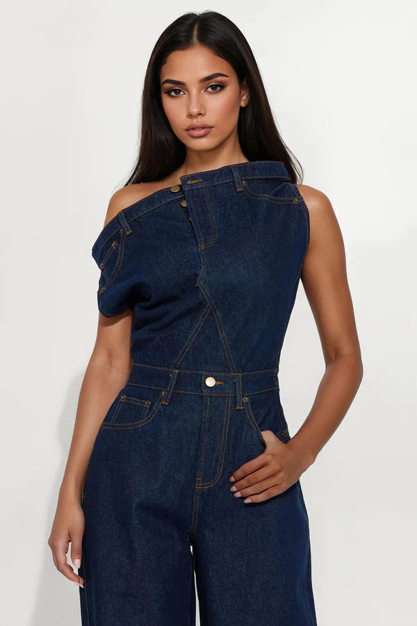 Dakota Denim Jumpsuit - Indigo