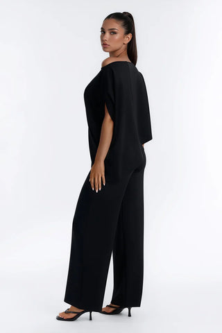 Alina One Shoulder Scuba Pant Set