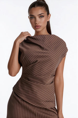 It's Been Handled Pinstripe Jumpsuit
