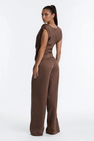 It's Been Handled Pinstripe Jumpsuit