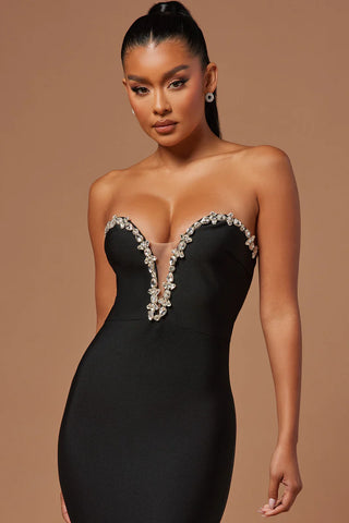 Odessa Embellished Bandage Gown