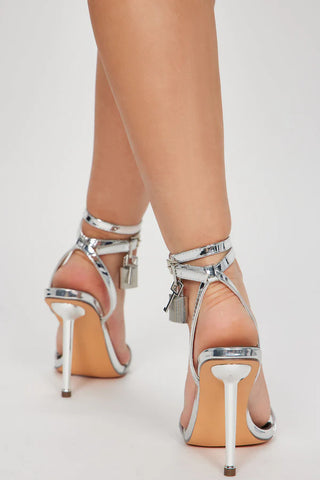 Locked In Your Love Heeled Sandals - Black