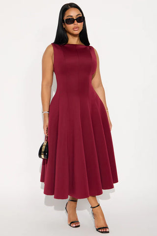 Sweet Sunday Pleated Midi Dress