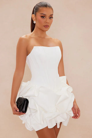 Ivona Bubble Satin Mini Dress