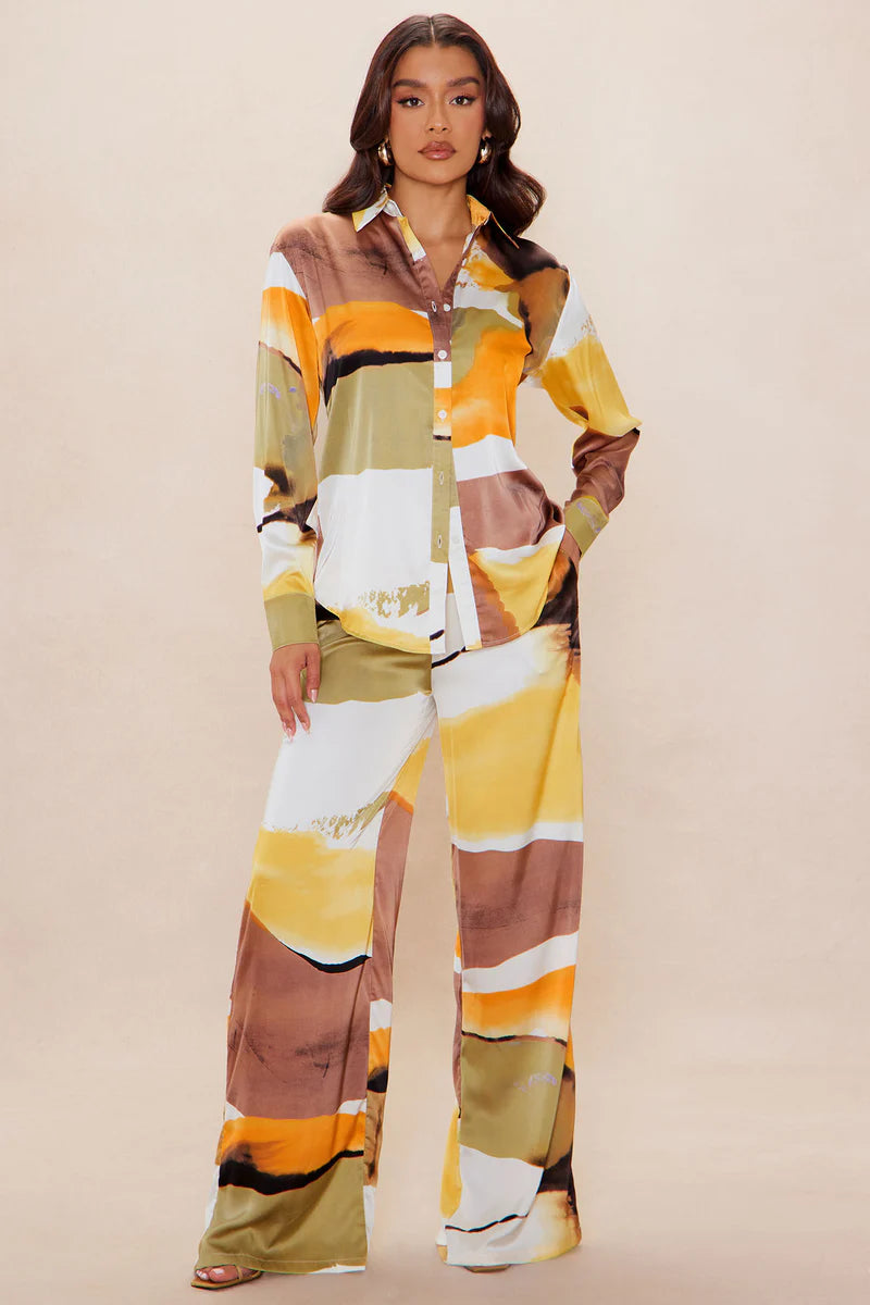 Rena Satin Pant Set