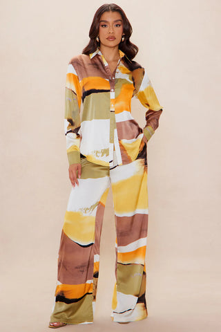Rena Satin Pant Set