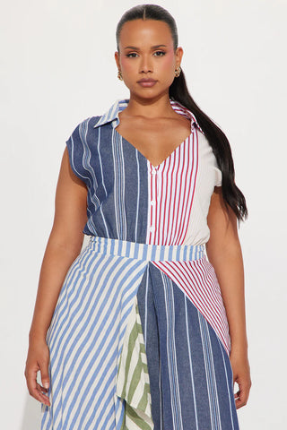 Verona Striped Shirt Maxi Dress