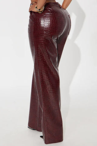 Gianna Faux Leather Straight Leg Pant
