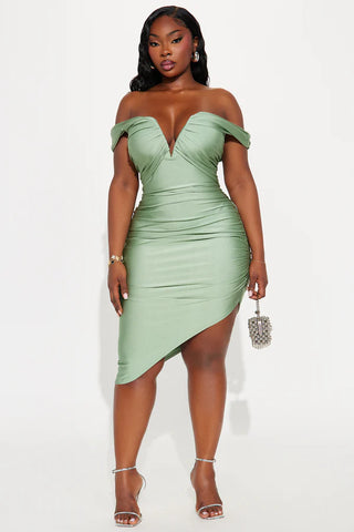 Rosalinda Off Shoulder Midi Dress