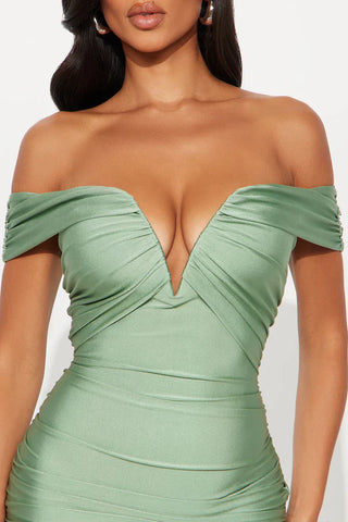 Rosalinda Off Shoulder Midi Dress
