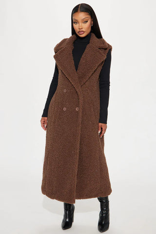 Like A Teddy Sherpa Long Vest