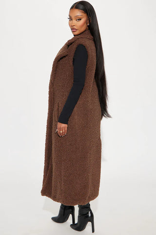 Like A Teddy Sherpa Long Vest