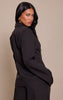 Woven Cinched Waist Blazer