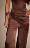 Satin Scarf Wide Leg Trousers