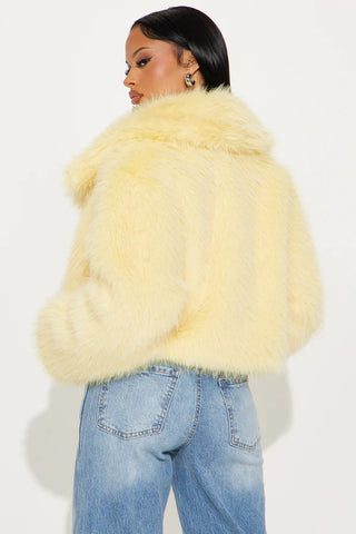 Full Of Charisma Faux Fur Cropped Coat