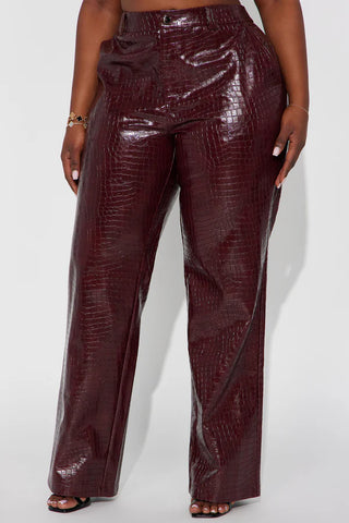 Gianna Faux Leather Straight Leg Pant