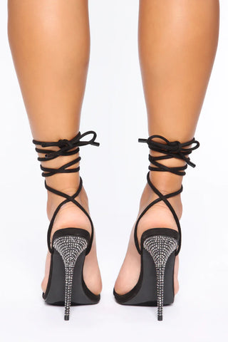 Pure Innocence Heeled Sandals - Black