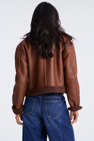 Charisma Faux Leather Shearling Jacket