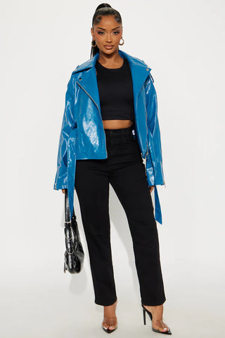 Moving On Faux Leather Moto Jacket