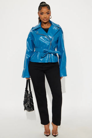 Moving On Faux Leather Moto Jacket