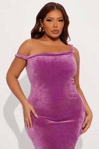 Season Of Slay Velour Gown - Black