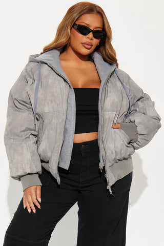 No Big Deal Washed Puffer Jacket