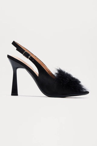 Isha Faux Fur Slingback Pumps