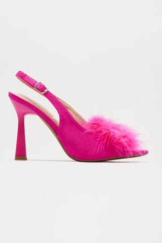 Isha Faux Fur Slingback Pumps