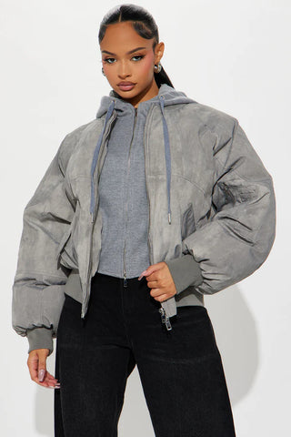 No Big Deal Washed Puffer Jacket