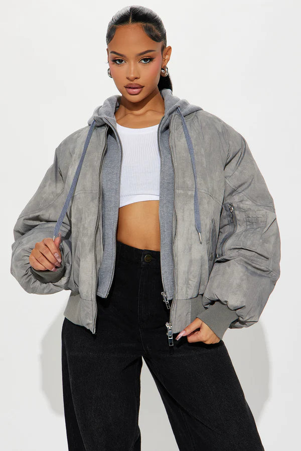 No Big Deal Washed Puffer Jacket