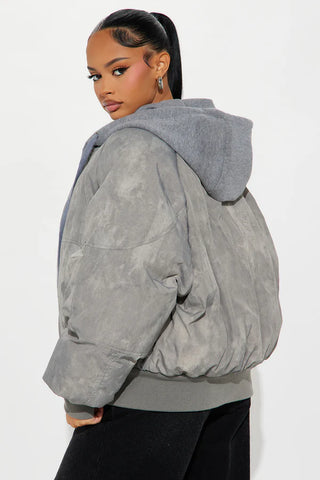 No Big Deal Washed Puffer Jacket