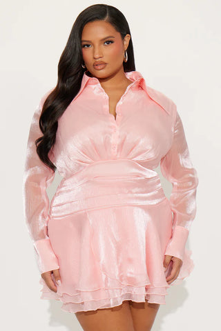 Lips Sealed Mini Dress - Mauve
