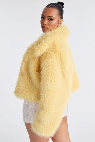 Full Of Charisma Faux Fur Cropped Coat