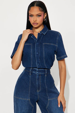 Angela Denim Jumpsuit
